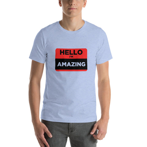 Hello I'm Amazing Short-Sleeve Men T-Shirt